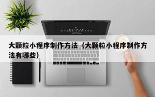 河南大颗粒小程序制作方法（大颗粒小程序制作方法有哪些）